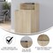 Flash Furniture Dell Receptacle Enclosure for 32 Gallon Trash Cans w/8-in Drop Hole and Upper Tray Shelf in Oak GC-M-196-OAK-GG - alternate 9